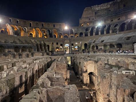 Ancient Roman Colosseum At Night