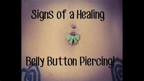 Signs of a Healing Belly Button Piercing. - YouTube