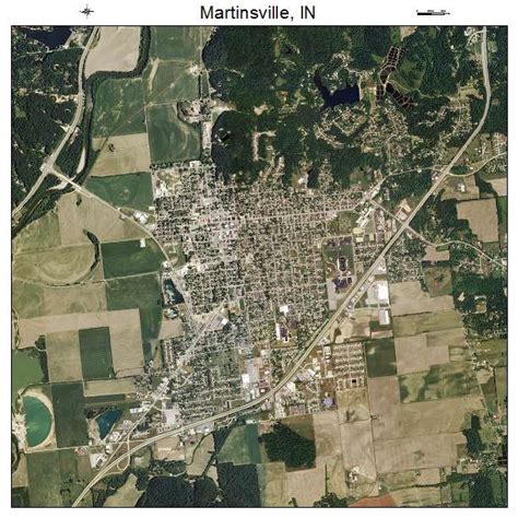 Aerial Photography Map of Martinsville, IN Indiana