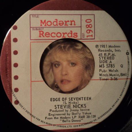 Stevie Nicks - Edge Of Seventeen (1981, Vinyl) | Discogs