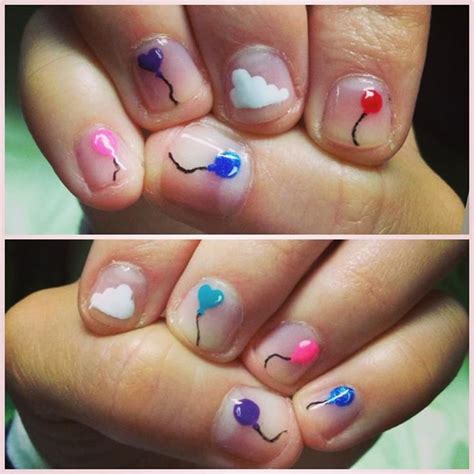 mini balloon nails :) | Valentine nail art, The art of nails, Valentines nails