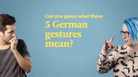 Do You Know These 5 German Gestures?