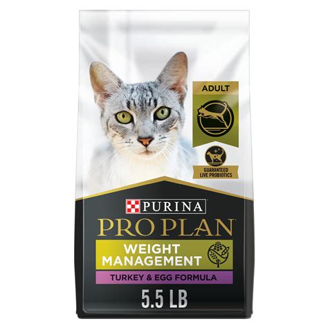 Purina Pro Plan With Probiotics, Grain Free Weight Management Dry Cat ...