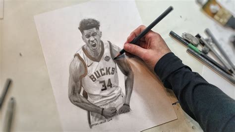 GREEK FREAK!! Drawing Giannis Antetokounmpo - YouTube