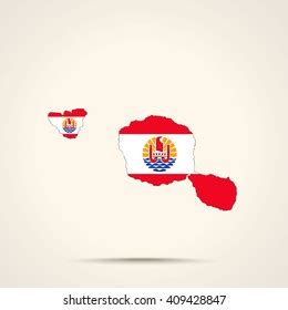 Map French Polynesia French Polynesia Flag Stock Illustration 437857570 ...