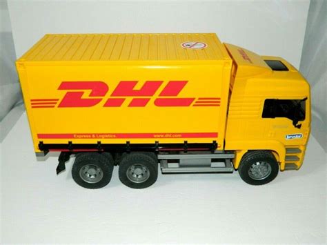 21" Large 2012 Bruder MAN DHL Semi Truck 02784 Retired Yellow #BRUDER #MAN | Trucks, Garbage ...