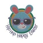 Easter Bunny with Sunglasses Embroidery Design - Boy - Stitchtopia