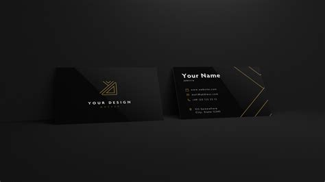 Big Black Business Card Mockup Bundle - Mockup World