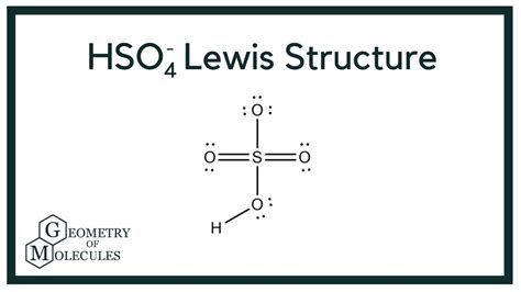 HSO4- lewis structure (Bisulfite ion) - YouTube