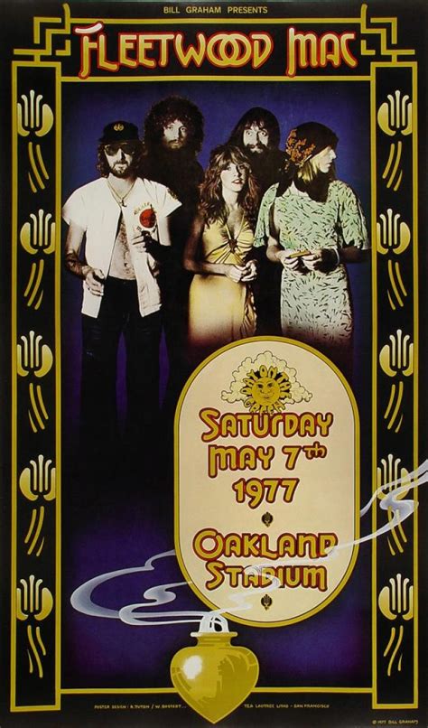 Fleetwood Mac Vintage Concert Poster from Oakland Coliseum Stadium, May ...