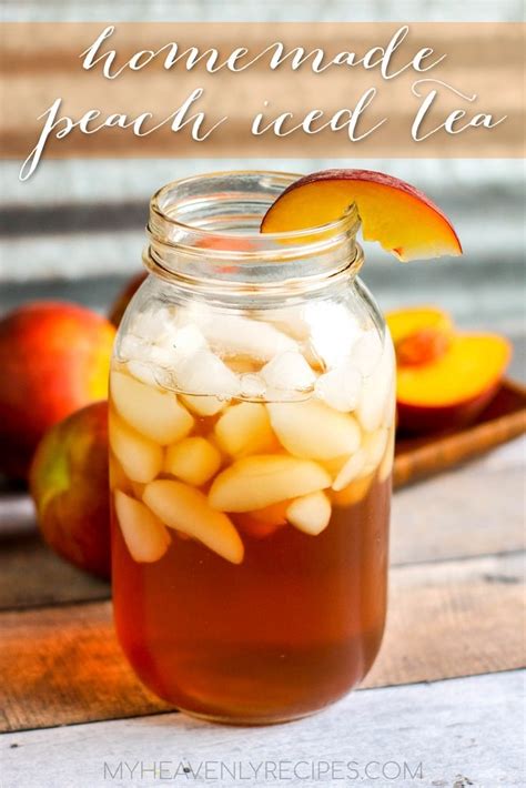 Homemade Peach Iced Tea - My Heavenly Recipes