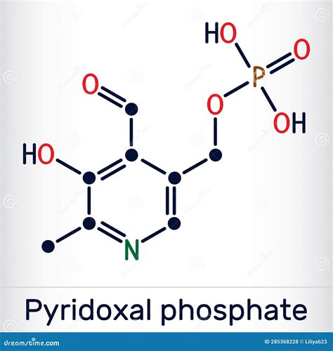 Pyridoxal Phosphate, PLP Molecule. it is Active Form of Vitamin B6 and ...