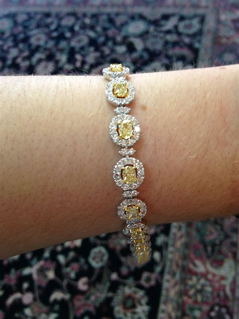 Stunning yellow diamond bracelet. Great for my next ball! www ...