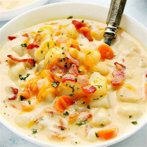 Instant Pot Potato Soup - Crunchy Creamy Sweet