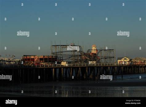 Coastal landscapes - Scenic view of Clacton Pier, amusement rides ...