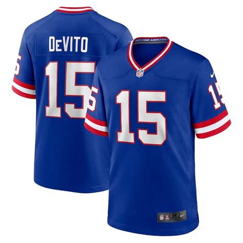 Tommy Devito 15 New York Giants Alternate Game Men Jersey - Royal ...