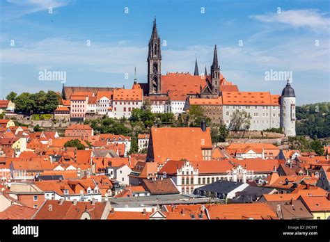 Meissen Cathedral Albrechtsburg Castle Meissen Old Town Saxony, General City view Meissen ...