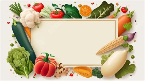 Vegetable White Variety Rich Variety Border Powerpoint Background For ...