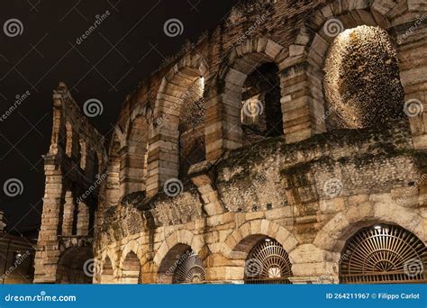 Arena Verona night stock image. Image of park, light - 264211967