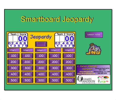 FREE 6+ Sample Smart board Jeopardy in PDF | PPT