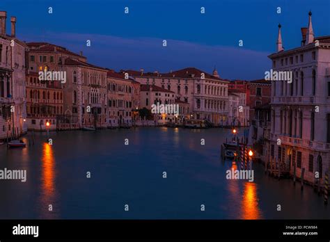 A view of Venice at night Stock Photo - Alamy