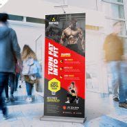 Gym-Fitness-Workout-Roll-Up-Banner-PSD-Template | PSDFreebies.com