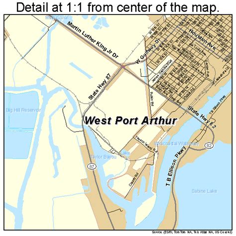 Port Arthur Texas Street Map 4858820