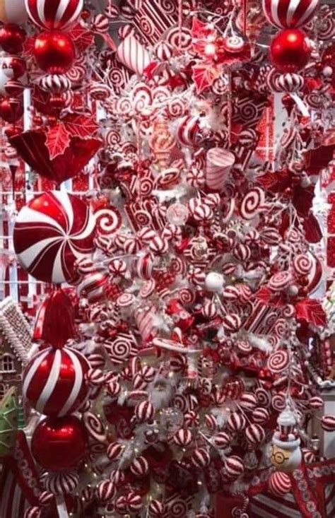 a christmas tree made out of candy canes