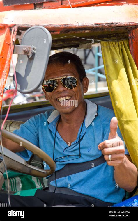 Jeepney driver, Cebu, Philippines Stock Photo - Alamy