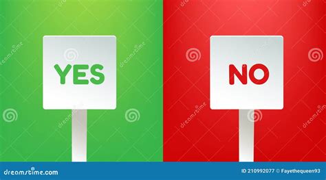 Sign Yes or No. Placard Isolated Yes or No Stock Vector - Illustration ...