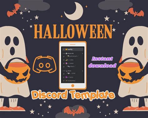 Halloween Discord Server Template for Twitch Streamer Spooky Fall Aesthetic Discord Cute and ...