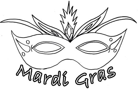 mardi gras coloring pages - Clip Art Library