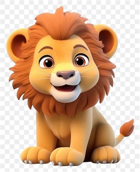 Lion Cartoon Face Roaring