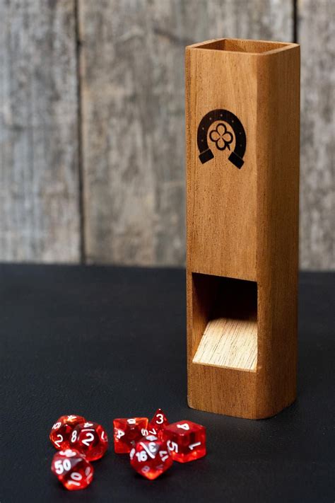 Mahogany dice tower dice roller for dungeons and dragons | Etsy | Dice ...