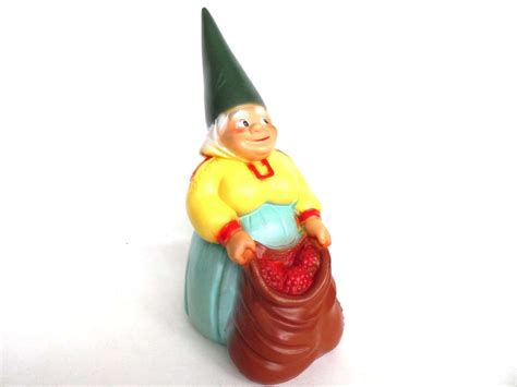 Lisa the Gnome, wife of David the Gnome. BRB gnome figurine, PVC garde ...