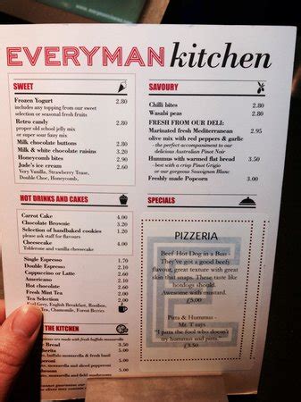 Everyman Cinema Food Menu