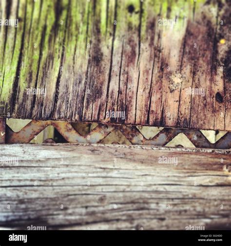 Decaying wood and metal Stock Photo - Alamy