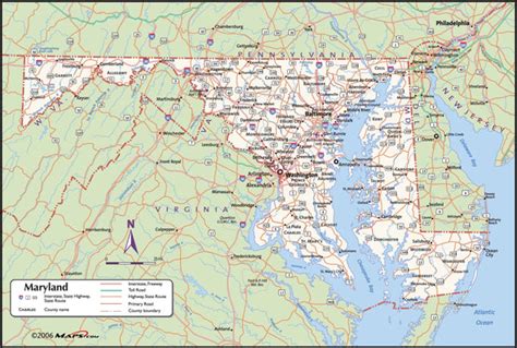 Maryland / DC County Wall Map | Maps.com.com