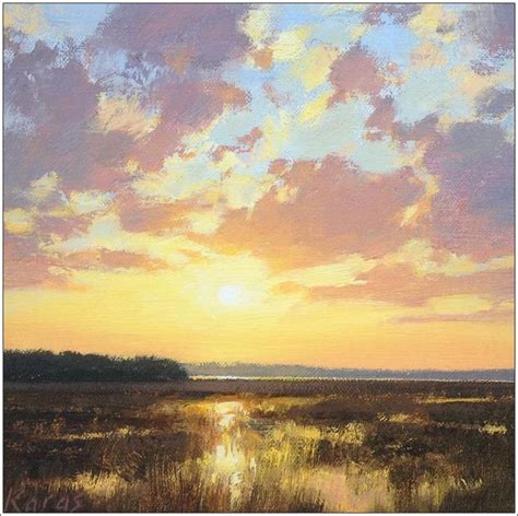 Sold at Auction: Michael Karas, Sun Glow | Landscape art, Oil painting ...