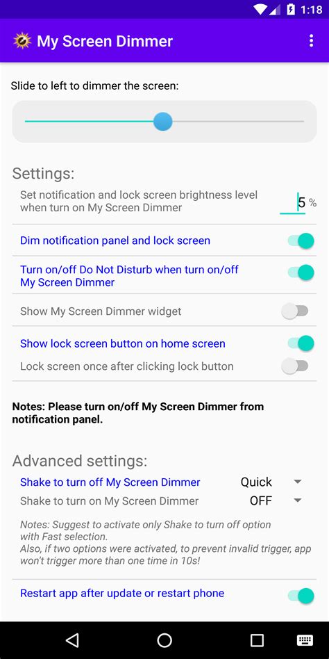 My Screen Dimmer Android Apps