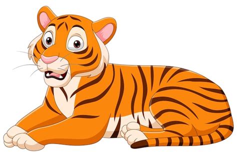 Premium Vector | Cartoon tiger isolated