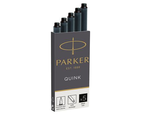 Parker Quink Fountain Pen Ink Cartridges Black