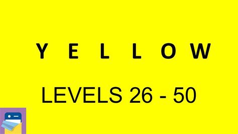 Yellow (game): Levels 26 - 50 Walkthrough & iOS Gameplay (by Bart Bonte) - YouTube