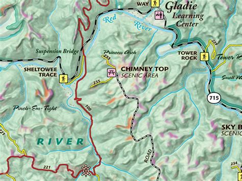 Red River Gorge Backpacking Map - Road Map Of The United States