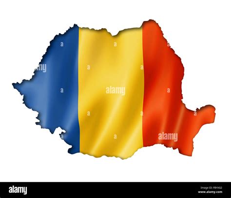 Romanian flag map Stock Photo - Alamy