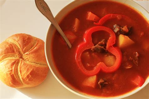 Hungarian Goulash Soup Gulyasleves Recipe ~ DAVID