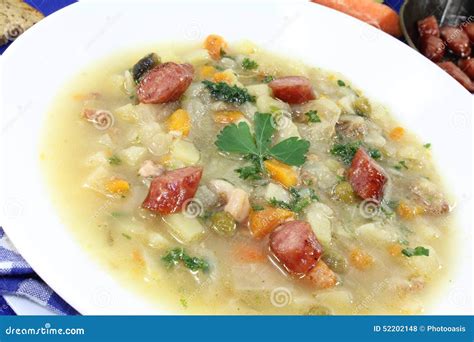 Hearty Cabbage Soup Mettwurst Sausage Stock Photos - Free & Royalty-Free Stock Photos from ...