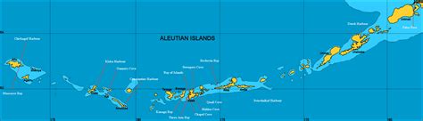 Map of Aleutian Islands