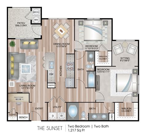 The Sunset | 2 Bed Apartment | Shadow Ridge At Southlands