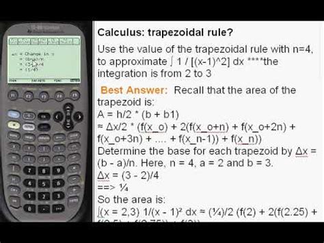 Trapezoidal Rule Calculator, f(x) = 1/( x-1)^2 - YouTube